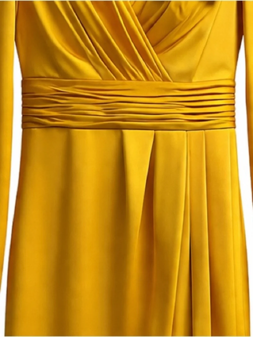 Mac Duggal Satin Marigold Formal Gown Size 10 NWT Luxury - Picture 7 of 7